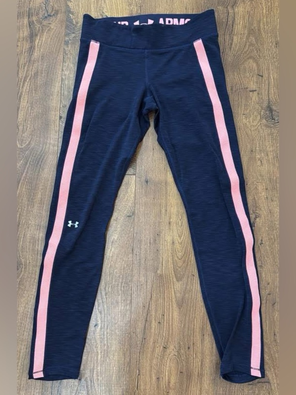 Under Armour Navy Leggings with Pink Side Panels